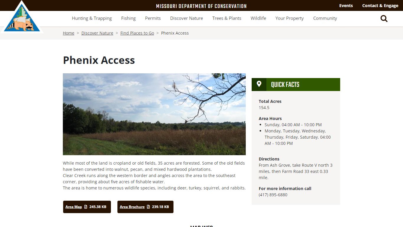 Phenix Access | Missouri Department of Conservation