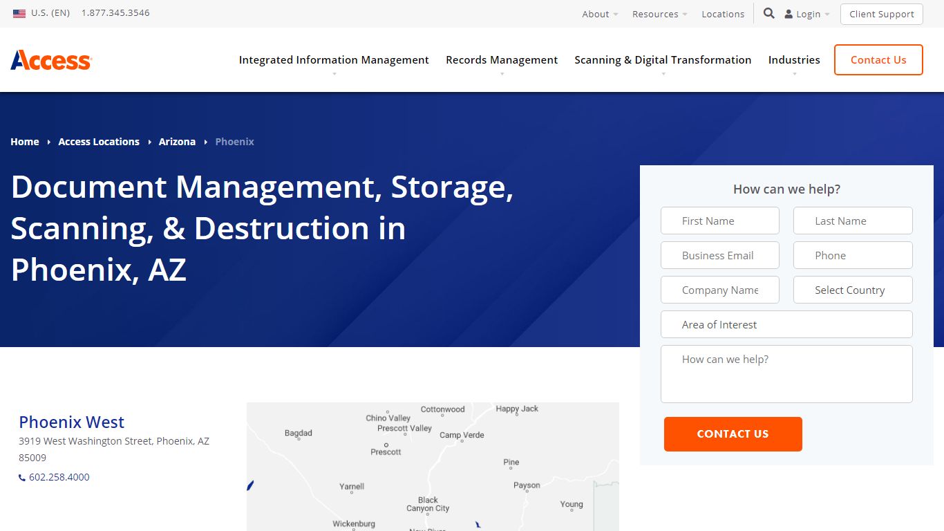 Phoenix, AZ Document Management, Storage, Shredding, & Scanning - Access